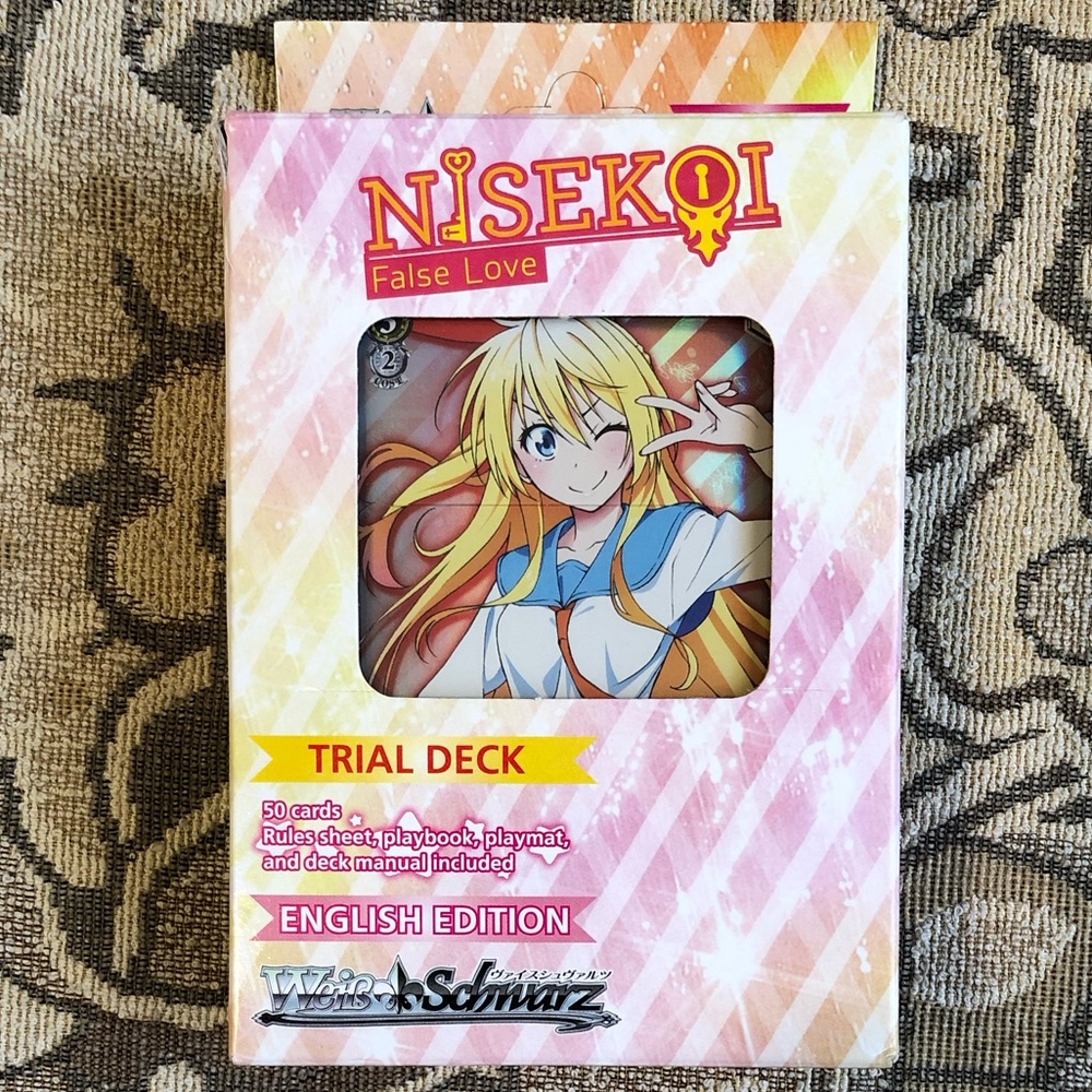 Nisekoi- False Love Trial Deck Cards by Weiss (WeiB) Schwarz English - Open box.